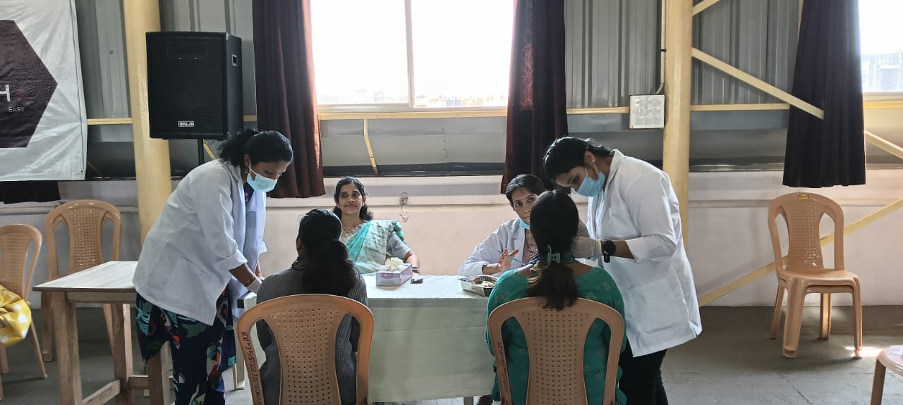 Participants attending preventive health checkup drive