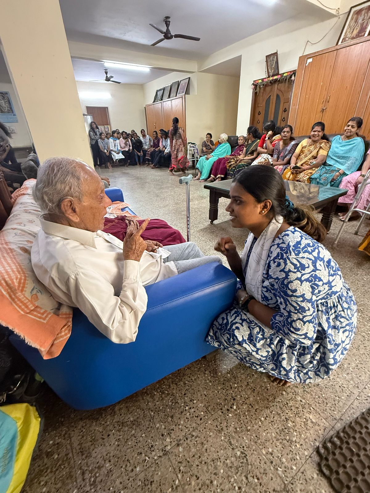 Community engagement activity at old age home