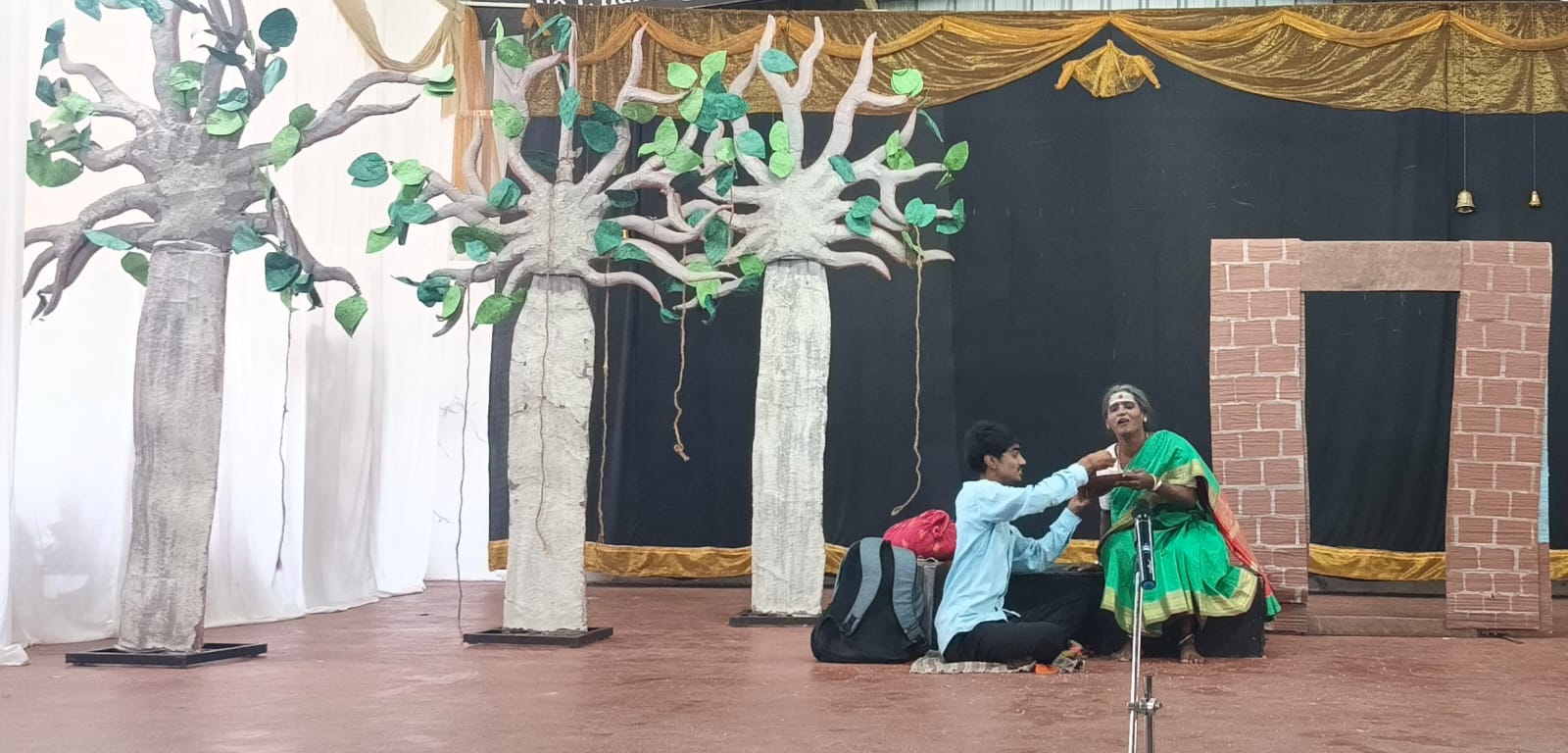 Theatrical performance depicting the life of Salumarada Thimmakka during Women’s Day 2025